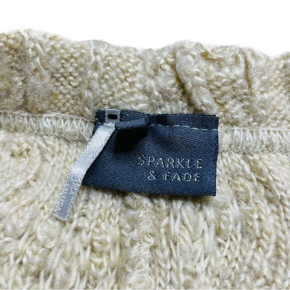 Urban Outfitters Sparkle & Fade Cream Metallic Sweater High Waist Shorts - Large - Picture 5 of 12